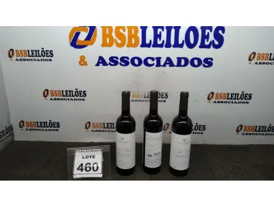 LOTE 460 - 03 GARRAFAS DE VINHO TINTO VALA REAL PORTUGUÊS SAFRA 2019 750ML. (NO ESTADO) ATENÇÃO! FAZER A VISITAÇÃO ANTES DE ARREMATAR, NÃO SABEMOS SE FUNCIONA, LEILÃO NÃO TEM GARANTIA E NEM DEVOLUÇÃO, SUJEITO A POSSÍVEIS AVARIAS VISÍVEIS/OCULTAS E/OU AUSÊNCIA DE COMPONENTES.