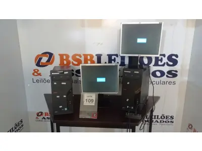 LOTE 109 - 02 CPU MARCA LENOVO E 02 MONITORES MARCA LG. (NO ESTADO) ATENÇÃO! FAZER A VISITAÇÃO ANTES DE ARREMATAR, NÃO SABEMOS SE FUNCIONA, LEILÃO NÃO TEM GARANTIA E NEM DEVOLUÇÃO, SUJEITO A POSSÍVEIS AVARIAS VISÍVEIS/OCULTAS E/OU AUSÊNCIA DE COMPONENTES.