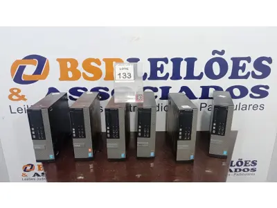 LOTE 133 - 06 CPUS MARCA DELL PARA RETIRADA DE PEÇAS. (NO ESTADO) ATENÇÃO! FAZER A VISITAÇÃO ANTES DE ARREMATAR, NÃO SABEMOS SE FUNCIONA. LEILÃO NÃO TEM GARANTIA E NEM DEVOLUÇÃO, SUJEITO A POSSÍVEIS AVARIAS VISÍVEIS/OCULTAS E/OU AUSÊNCIA DE COMPONENTES.