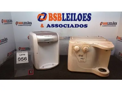 LOTE 056 - 02 PURIFICADORES DE ÁGUA. (NO ESTADO) ATENÇÃO! FAZER A VISITAÇÃO ANTES DE ARREMATAR, NÃO SABEMOS SE FUNCIONA, LEILÃO NÃO TEM GARANTIA E NEM DEVOLUÇÃO, SUJEITO A POSSÍVEIS AVARIAS VISÍVEIS/OCULTAS E/OU AUSÊNCIA DE COMPONENTES.