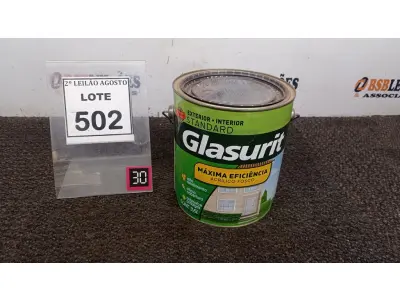 LOTE 502 - 01 TINTA DE TINTA ACRÍLICA 3,6L COR FOSCO EQUILÍBRIO MARCA GLASURIT. (NO ESTADO) ATENÇÃO! FAZER A VISITAÇÃO ANTES DE ARREMATAR, NÃO SABEMOS SE FUNCIONA. LEILÃO NÃO TEM GARANTIA E NEM DEVOLUÇÃO, SUJEITO A POSSÍVEIS AVARIAS VISÍVEIS/OCULTAS E/OU AUSÊNCIA DE COMPONENTES.