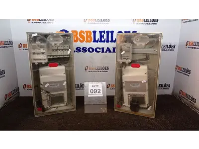 LOTE 092 - 02 RELÓGIOS DE ENERGIA DIGITAL. (NO ESTADO) ATENÇÃO! FAZER A VISITAÇÃO ANTES DE ARREMATAR, NÃO SABEMOS SE FUNCIONA, LEILÃO NÃO TEM GARANTIA E NEM DEVOLUÇÃO, SUJEITO A POSSÍVEIS AVARIAS VISÍVEIS/OCULTAS E/OU AUSÊNCIA DE COMPONENTES.