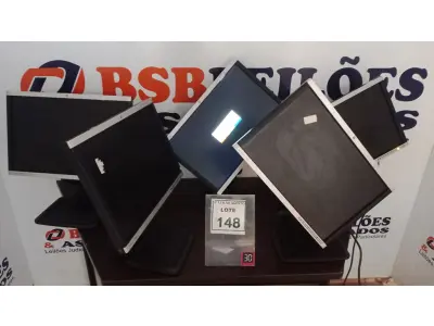 LOTE 148 - 05 MONITORES MARCA HP. (NO ESTADO) ATENÇÃO! FAZER A VISITAÇÃO ANTES DE ARREMATAR, NÃO SABEMOS SE FUNCIONA, LEILÃO NÃO TEM GARANTIA E NEM DEVOLUÇÃO, SUJEITO A POSSÍVEIS AVARIAS VISÍVEIS/OCULTAS E/OU AUSÊNCIA DE COMPONENTES.