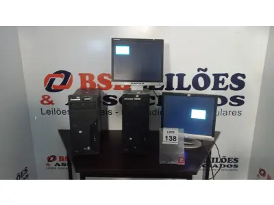 LOTE 138 - 02 CPU E 02 MONITORES MARCAS VARIADAS. (NO ESTADO) ATENÇÃO! FAZER A VISITAÇÃO ANTES DE ARREMATAR, NÃO SABEMOS SE FUNCIONA, LEILÃO NÃO TEM GARANTIA E NEM DEVOLUÇÃO, SUJEITO A POSSÍVEIS AVARIAS VISÍVEIS/OCULTAS E/OU AUSÊNCIA DE COMPONENTES.