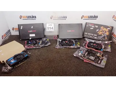 LOTE 014 - 05 PLACAS DE VÍDEO DE MACAS DIVERSAS. (NO ESTADO) ATENÇÃO! FAZER A VISITAÇÃO ANTES DE ARREMATAR, NÃO SABEMOS SE FUNCIONA, LEILÃO NÃO TEM GARANTIA E NEM DEVOLUÇÃO, SUJEITO A POSSÍVEIS AVARIAS VISÍVEIS/OCULTAS E/OU AUSÊNCIA DE COMPONENTES.