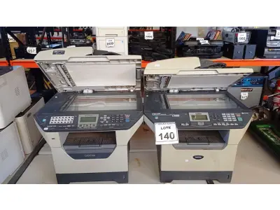 LOTE 140 - 02 IMPRESSORAS MULTIFUNCIONAIS MARCA BROTHER. (NO ESTADO) ATENÇÃO! FAZER A VISITAÇÃO ANTES DE ARREMATAR, NÃO SABEMOS SE FUNCIONA, LEILÃO NÃO TEM GARANTIA E NEM DEVOLUÇÃO, SUJEITO A POSSÍVEIS AVARIAS VISÍVEIS/OCULTAS E/OU AUSÊNCIA DE COMPONENTES.