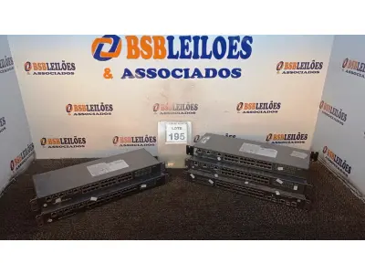 LOTE 195 - 05 SWITCH’S 24 PORTAS MARCA HP. (NO ESTADO) ATENÇÃO! FAZER A VISITAÇÃO ANTES DE ARREMATAR, NÃO SABEMOS SE FUNCIONA, LEILÃO NÃO TEM GARANTIA E NEM DEVOLUÇÃO, SUJEITO A POSSÍVEIS AVARIAS VISÍVEIS/OCULTAS E/OU AUSÊNCIA DE COMPONENTES.