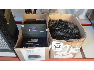 LOTE 040 - 01 LOTE COM GRANDE QUANTIDADE DE FONTES E ROTEADORES. (NO ESTADO) ATENÇÃO! FAZER A VISITAÇÃO ANTES DE ARREMATAR, NÃO SABEMOS SE FUNCIONA, LEILÃO NÃO TEM GARANTIA E NEM DEVOLUÇÃO, SUJEITO A POSSÍVEIS AVARIAS VISÍVEIS/OCULTAS E/OU AUSÊNCIA DE COMPONENTES.