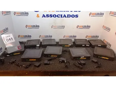 LOTE 045 - 10 APARELHOS ROTEADORES. (NO ESTADO) ATENÇÃO! FAZER A VISITAÇÃO ANTES DE ARREMATAR, NÃO SABEMOS SE FUNCIONA, LEILÃO NÃO TEM GARANTIA E NEM DEVOLUÇÃO, SUJEITO A POSSÍVEIS AVARIAS VISÍVEIS/OCULTAS E/OU AUSÊNCIA DE COMPONENTES.