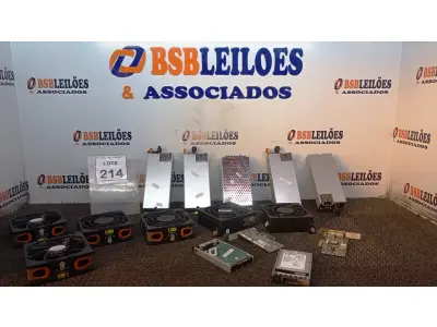 LOTE 214 - 06 MÓDULOS DE VENTOINHA, 04 FONTES DE ALIMENTAÇÃO PARA SERVIDORES, 02 HD PARA SERVIDOR, 02 PLACAS DE REDE E 01 FONTE CHAVEADA. (NO ESTADO) ATENÇÃO! FAZER A VISITAÇÃO ANTES DE ARREMATAR, NÃO SABEMOS SE FUNCIONA, LEILÃO NÃO TEM GARANTIA E NEM DEVOLUÇÃO, SUJEITO A POSSÍVEIS AVARIAS VISÍVEIS/OCULTAS E/OU AUSÊNCIA DE COMPONENTES.
