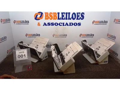 LOTE 001 - 03 SCANNERS MARCA KODAK MODELO I1150. (NO ESTADO) ATENÇÃO! FAZER A VISITAÇÃO ANTES DE ARREMATAR, NÃO SABEMOS SE FUNCIONA, LEILÃO NÃO TEM GARANTIA E NEM DEVOLUÇÃO, SUJEITO A POSSÍVEIS AVARIAS VISÍVEIS/OCULTAS E/OU AUSÊNCIA DE COMPONENTES.