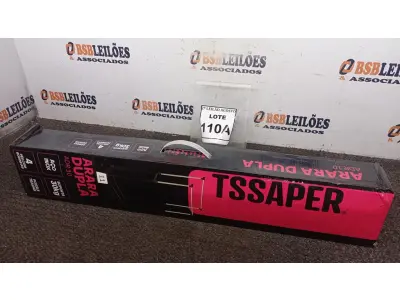 LOTE 110 - 01 ARARA DUPLA MONTÁVEL  AÇO INOX SUPORTA 30KL 4 PÉS COM RODINHAS  POSSUI TRAVAS  TAMANHO A1.60CM L 0,94CM. (NO ESTADO) ATENÇÃO! FAZER A VISITAÇÃO ANTES DE ARREMATAR, NÃO SABEMOS SE FUNCIONA. LEILÃO NÃO TEM GARANTIA E NEM DEVOLUÇÃO, SUJEITO A POSSÍVEIS AVARIAS VISÍVEIS/OCULTAS E/OU AUSÊNCIA DE COMPONENTES.