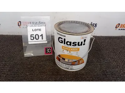 LOTE 501 - 01 LATA DE TINTA ACRÍLICO FOSCO 3,6L NA COR FOSCO CAMURÇA MARCA GLASU. (NO ESTADO) ATENÇÃO! FAZER A VISITAÇÃO ANTES DE ARREMATAR, NÃO SABEMOS SE FUNCIONA. LEILÃO NÃO TEM GARANTIA E NEM DEVOLUÇÃO, SUJEITO A POSSÍVEIS AVARIAS VISÍVEIS/OCULTAS E/OU AUSÊNCIA DE COMPONENTES.