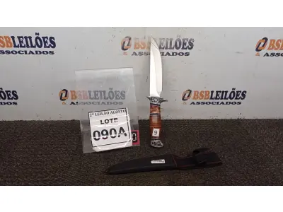LOTE 090 - 01 FACA IMPORTADA 29CM GUARDA E POMO EM ALUMÍNIO BAINHA DE NYLON. (NO ESTADO) ATENÇÃO! FAZER A VISITAÇÃO ANTES DE ARREMATAR, NÃO SABEMOS SE FUNCIONA. LEILÃO NÃO TEM GARANTIA E NEM DEVOLUÇÃO, SUJEITO A POSSÍVEIS AVARIAS VISÍVEIS/OCULTAS E/OU AUSÊNCIA DE COMPONENTES.