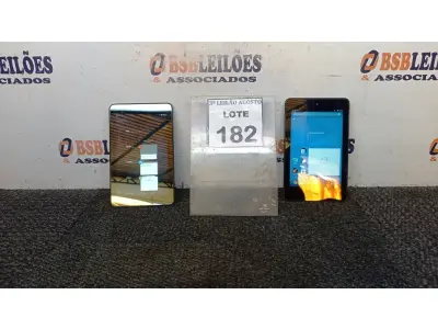 LOTE 182 - 02 TABLETS MARCA DELL. (NO ESTADO) ATENÇÃO! FAZER A VISITAÇÃO ANTES DE ARREMATAR, NÃO SABEMOS SE FUNCIONA, LEILÃO NÃO TEM GARANTIA E NEM DEVOLUÇÃO, SUJEITO A POSSÍVEIS AVARIAS VISÍVEIS/OCULTAS E/OU AUSÊNCIA DE COMPONENTES.