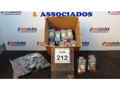 LOTE 212 - 01 LOTE COM GRANDE QUANTIDADE DE INTERRUPTORES E ACESSÓRIO. (NO ESTADO) ATENÇÃO! FAZER A VISITAÇÃO ANTES DE ARREMATAR, NÃO SABEMOS SE FUNCIONA, LEILÃO NÃO TEM GARANTIA E NEM DEVOLUÇÃO, SUJEITO A POSSÍVEIS AVARIAS VISÍVEIS/OCULTAS E/OU AUSÊNCIA DE COMPONENTES.