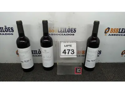 LOTE 473 - 03 GARRAFAS DE VINHO TINTO VALA REAL PORTUGUÊS SAFRA 2019 750ML. (NO ESTADO) ATENÇÃO! FAZER A VISITAÇÃO ANTES DE ARREMATAR, NÃO SABEMOS SE FUNCIONA, LEILÃO NÃO TEM GARANTIA E NEM DEVOLUÇÃO, SUJEITO A POSSÍVEIS AVARIAS VISÍVEIS/OCULTAS E/OU AUSÊNCIA DE COMPONENTES.
