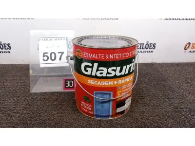 LOTE 507 - 01 LATA DE ESMALTE SINTÉTICO COM 3,6L NA COR BRILHANTE VERDE PRIMAVERA MARCA GLASURIT. (NO ESTADO) ATENÇÃO! FAZER A VISITAÇÃO ANTES DE ARREMATAR, NÃO SABEMOS SE FUNCIONA, LEILÃO NÃO TEM GARANTIA E NEM DEVOLUÇÃO, SUJEITO A POSSÍVEIS AVARIAS VISÍVEIS/OCULTAS E/OU AUSÊNCIA DE COMPONENTES.