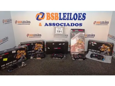 LOTE 191 - 05 PLACAS DE VÍDEO MARCAS DIVERSAS. (NO ESTADO) ATENÇÃO! FAZER A VISITAÇÃO ANTES DE ARREMATAR, NÃO SABEMOS SE FUNCIONA, LEILÃO NÃO TEM GARANTIA E NEM DEVOLUÇÃO, SUJEITO A POSSÍVEIS AVARIAS VISÍVEIS/OCULTAS E/OU AUSÊNCIA DE COMPONENTES.
