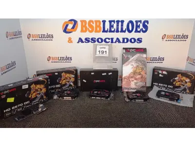 LOTE 191 - 05 PLACAS DE VÍDEO MARCAS DIVERSAS. (NO ESTADO) ATENÇÃO! FAZER A VISITAÇÃO ANTES DE ARREMATAR, NÃO SABEMOS SE FUNCIONA, LEILÃO NÃO TEM GARANTIA E NEM DEVOLUÇÃO, SUJEITO A POSSÍVEIS AVARIAS VISÍVEIS/OCULTAS E/OU AUSÊNCIA DE COMPONENTES.
