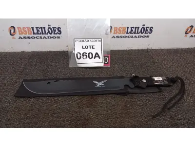 LOTE 060 - 01 FACÃO RAMBO AÇO INOXIDÁVEL TAMANHO TOTAL 48,5CM LAMINDA 33,5 FULL TANG COM BAINHA DE NYLON MODELO IMPORTADO. (NO ESTADO) ATENÇÃO! FAZER A VISITAÇÃO ANTES DE ARREMATAR, NÃO SABEMOS SE FUNCIONA. LEILÃO NÃO TEM GARANTIA E NEM DEVOLUÇÃO, SUJEITO A POSSÍVEIS AVARIAS VISÍVEIS/OCULTAS E/OU AUSÊNCIA DE COMPONENTES.