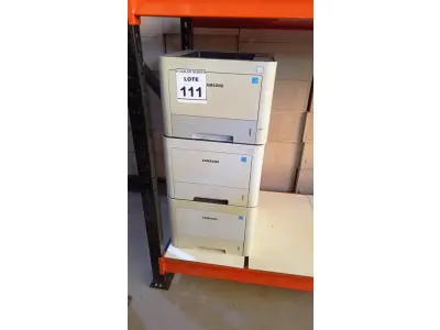 LOTE 111 - 03 IMPRESSORAS MARCA SAMSUNG. (NO ESTADO) ATENÇÃO! FAZER A VISITAÇÃO ANTES DE ARREMATAR, NÃO SABEMOS SE FUNCIONA, LEILÃO NÃO TEM GARANTIA E NEM DEVOLUÇÃO, SUJEITO A POSSÍVEIS AVARIAS VISÍVEIS/OCULTAS E/OU AUSÊNCIA DE COMPONENTES.