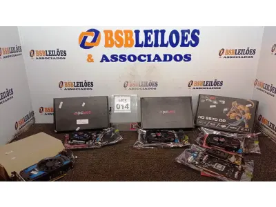 LOTE 014 - 05 PLACAS DE VÍDEO DE MACAS DIVERSAS. (NO ESTADO) ATENÇÃO! FAZER A VISITAÇÃO ANTES DE ARREMATAR, NÃO SABEMOS SE FUNCIONA, LEILÃO NÃO TEM GARANTIA E NEM DEVOLUÇÃO, SUJEITO A POSSÍVEIS AVARIAS VISÍVEIS/OCULTAS E/OU AUSÊNCIA DE COMPONENTES.