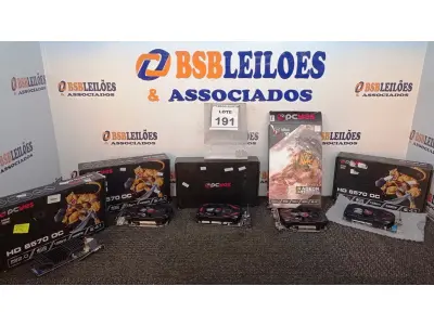 LOTE 191 - 05 PLACAS DE VÍDEO MARCAS DIVERSAS. (NO ESTADO) ATENÇÃO! FAZER A VISITAÇÃO ANTES DE ARREMATAR, NÃO SABEMOS SE FUNCIONA, LEILÃO NÃO TEM GARANTIA E NEM DEVOLUÇÃO, SUJEITO A POSSÍVEIS AVARIAS VISÍVEIS/OCULTAS E/OU AUSÊNCIA DE COMPONENTES.
