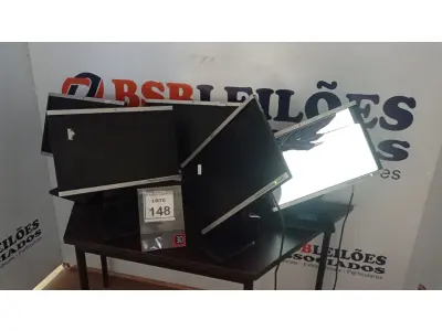 LOTE 148 - 05 MONITORES MARCA HP. (NO ESTADO) ATENÇÃO! FAZER A VISITAÇÃO ANTES DE ARREMATAR, NÃO SABEMOS SE FUNCIONA, LEILÃO NÃO TEM GARANTIA E NEM DEVOLUÇÃO, SUJEITO A POSSÍVEIS AVARIAS VISÍVEIS/OCULTAS E/OU AUSÊNCIA DE COMPONENTES.