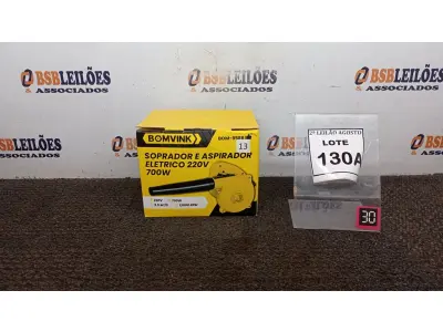 LOTE 130 - 01 SOPRADOR  E ASPIRADOR ELÉTRICO 220V 700W 13600RPM. (NO ESTADO) ATENÇÃO! FAZER A VISITAÇÃO ANTES DE ARREMATAR, NÃO SABEMOS SE FUNCIONA. LEILÃO NÃO TEM GARANTIA E NEM DEVOLUÇÃO, SUJEITO A POSSÍVEIS AVARIAS VISÍVEIS/OCULTAS E/OU AUSÊNCIA DE COMPONENTES.