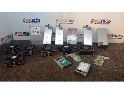 LOTE 214 - 06 MÓDULOS DE VENTOINHA, 04 FONTES DE ALIMENTAÇÃO PARA SERVIDORES, 02 HD PARA SERVIDOR, 02 PLACAS DE REDE E 01 FONTE CHAVEADA. (NO ESTADO) ATENÇÃO! FAZER A VISITAÇÃO ANTES DE ARREMATAR, NÃO SABEMOS SE FUNCIONA, LEILÃO NÃO TEM GARANTIA E NEM DEVOLUÇÃO, SUJEITO A POSSÍVEIS AVARIAS VISÍVEIS/OCULTAS E/OU AUSÊNCIA DE COMPONENTES.