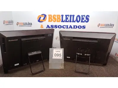 LOTE 095 - 02 ALL IN ONE MARCA LENOVO. (NO ESTADO) ATENÇÃO! FAZER A VISITAÇÃO ANTES DE ARREMATAR, NÃO SABEMOS SE FUNCIONA, LEILÃO NÃO TEM GARANTIA E NEM DEVOLUÇÃO, SUJEITO A POSSÍVEIS AVARIAS VISÍVEIS/OCULTAS E/OU AUSÊNCIA DE COMPONENTES.