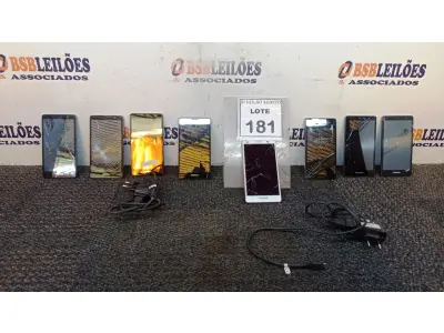 LOTE 181 - 08 CELULARES MARCA POSITIVO E 02 CARREGADORES. (NO ESTADO) ATENÇÃO! FAZER A VISITAÇÃO ANTES DE ARREMATAR, NÃO SABEMOS SE FUNCIONA, LEILÃO NÃO TEM GARANTIA E NEM DEVOLUÇÃO, SUJEITO A POSSÍVEIS AVARIAS VISÍVEIS/OCULTAS E/OU AUSÊNCIA DE COMPONENTES.