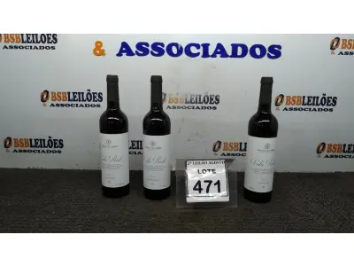 LOTE 471 - 03 GARRAFAS DE VINHO TINTO VALA REAL PORTUGUÊS SAFRA 2019 750ML. (NO ESTADO) ATENÇÃO! FAZER A VISITAÇÃO ANTES DE ARREMATAR, NÃO SABEMOS SE FUNCIONA, LEILÃO NÃO TEM GARANTIA E NEM DEVOLUÇÃO, SUJEITO A POSSÍVEIS AVARIAS VISÍVEIS/OCULTAS E/OU AUSÊNCIA DE COMPONENTES.