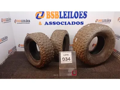 LOTE 034 - 02 PNEUS 14.5 X 6.0-8 E 01 18 X 9.0-8. (NO ESTADO) ATENÇÃO! FAZER A VISITAÇÃO ANTES DE ARREMATAR, NÃO SABEMOS SE FUNCIONA, LEILÃO NÃO TEM GARANTIA E NEM DEVOLUÇÃO, SUJEITO A POSSÍVEIS AVARIAS VISÍVEIS/OCULTAS E/OU AUSÊNCIA DE COMPONENTES.