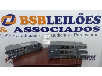 LOTE 149 - 05 SWITCH’S 24 PORTAS MARCA HP. (NO ESTADO) ATENÇÃO! FAZER A VISITAÇÃO ANTES DE ARREMATAR, NÃO SABEMOS SE FUNCIONA, LEILÃO NÃO TEM GARANTIA E NEM DEVOLUÇÃO, SUJEITO A POSSÍVEIS AVARIAS VISÍVEIS/OCULTAS E/OU AUSÊNCIA DE COMPONENTES.