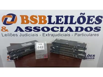 LOTE 149 - 05 SWITCH’S 24 PORTAS MARCA HP. (NO ESTADO) ATENÇÃO! FAZER A VISITAÇÃO ANTES DE ARREMATAR, NÃO SABEMOS SE FUNCIONA, LEILÃO NÃO TEM GARANTIA E NEM DEVOLUÇÃO, SUJEITO A POSSÍVEIS AVARIAS VISÍVEIS/OCULTAS E/OU AUSÊNCIA DE COMPONENTES.