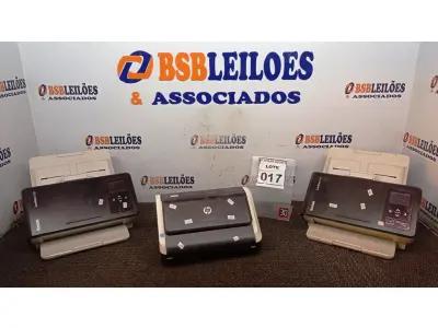 LOTE 017 - 02 SCANNERS MARCA KODAK E 01 MARCA HP. (NO ESTADO) ATENÇÃO! FAZER A VISITAÇÃO ANTES DE ARREMATAR, NÃO SABEMOS SE FUNCIONA, LEILÃO NÃO TEM GARANTIA E NEM DEVOLUÇÃO, SUJEITO A POSSÍVEIS AVARIAS VISÍVEIS/OCULTAS E/OU AUSÊNCIA DE COMPONENTES.