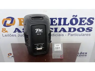 LOTE 081 - 01 CAIXA DE SOM PZPROPASSIVE PX-12. (NO ESTADO) ATENÇÃO! FAZER A VISITAÇÃO ANTES DE ARREMATAR, NÃO SABEMOS SE FUNCIONA. LEILÃO NÃO TEM GARANTIA E NEM DEVOLUÇÃO, SUJEITO A POSSÍVEIS AVARIAS VISÍVEIS/OCULTAS E/OU AUSÊNCIA DE COMPONENTES.