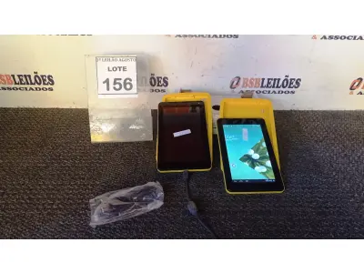 LOTE 156 - 02 TABLETS MARCA CCE. (NO ESTADO) ATENÇÃO! FAZER A VISITAÇÃO ANTES DE ARREMATAR, NÃO SABEMOS SE FUNCIONA, LEILÃO NÃO TEM GARANTIA E NEM DEVOLUÇÃO, SUJEITO A POSSÍVEIS AVARIAS VISÍVEIS/OCULTAS E/OU AUSÊNCIA DE COMPONENTES.