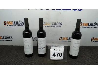 LOTE 470 - 03 GARRAFAS DE VINHO TINTO VALA REAL PORTUGUÊS SAFRA 2019 750ML. (NO ESTADO) ATENÇÃO! FAZER A VISITAÇÃO ANTES DE ARREMATAR, NÃO SABEMOS SE FUNCIONA, LEILÃO NÃO TEM GARANTIA E NEM DEVOLUÇÃO, SUJEITO A POSSÍVEIS AVARIAS VISÍVEIS/OCULTAS E/OU AUSÊNCIA DE COMPONENTES.
