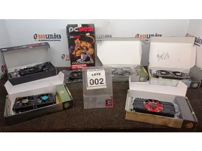 LOTE 002 - 06 PLACAS DE VÍDEOS MARCAS DIVERSAS. (NO ESTADO) ATENÇÃO! FAZER A VISITAÇÃO ANTES DE ARREMATAR, NÃO SABEMOS SE FUNCIONA, LEILÃO NÃO TEM GARANTIA E NEM DEVOLUÇÃO, SUJEITO A POSSÍVEIS AVARIAS VISÍVEIS/OCULTAS E/OU AUSÊNCIA DE COMPONENTES.
