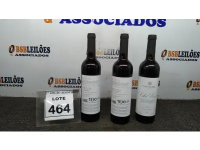 LOTE 464 - 03 GARRAFAS DE VINHO TINTO VALA REAL PORTUGUÊS SAFRA 2019 750ML. (NO ESTADO) ATENÇÃO! FAZER A VISITAÇÃO ANTES DE ARREMATAR, NÃO SABEMOS SE FUNCIONA, LEILÃO NÃO TEM GARANTIA E NEM DEVOLUÇÃO, SUJEITO A POSSÍVEIS AVARIAS VISÍVEIS/OCULTAS E/OU AUSÊNCIA DE COMPONENTES.