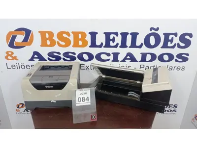 LOTE 084 - 01 SCANNER DE DOCUMENTOS MARCA AVISION AD250F E 01 IMPRESSORA MARCA BROTHER HL-5350DN. (NO ESTADO) ATENÇÃO! FAZER A VISITAÇÃO ANTES DE ARREMATAR, NÃO SABEMOS SE FUNCIONA, LEILÃO NÃO TEM GARANTIA E NEM DEVOLUÇÃO, SUJEITO A POSSÍVEIS AVARIAS VISÍVEIS/OCULTAS E/OU AUSÊNCIA DE COMPONENTES.