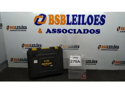 LOTE 270 - 01 NIVEL A LASER COM 2 BATERIAS MALETA ÓCULOS DE PROTEÇÃO. (NO ESTADO) ATENÇÃO! FAZER A VISITAÇÃO ANTES DE ARREMATAR, NÃO SABEMOS SE FUNCIONA. LEILÃO NÃO TEM GARANTIA E NEM DEVOLUÇÃO, SUJEITO A POSSÍVEIS AVARIAS VISÍVEIS/OCULTAS E/OU AUSÊNCIA DE COMPONENTES.