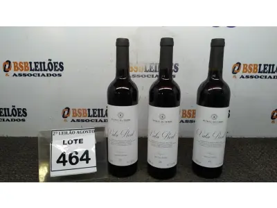 LOTE 464 - 03 GARRAFAS DE VINHO TINTO VALA REAL PORTUGUÊS SAFRA 2019 750ML. (NO ESTADO) ATENÇÃO! FAZER A VISITAÇÃO ANTES DE ARREMATAR, NÃO SABEMOS SE FUNCIONA, LEILÃO NÃO TEM GARANTIA E NEM DEVOLUÇÃO, SUJEITO A POSSÍVEIS AVARIAS VISÍVEIS/OCULTAS E/OU AUSÊNCIA DE COMPONENTES.