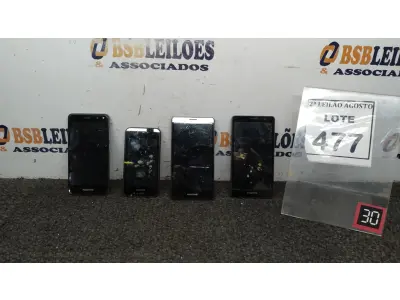 LOTE 477 - 05 SMARPHONES MARCA POSITIVO. (NO ESTADO) ATENÇÃO! FAZER A VISITAÇÃO ANTES DE ARREMATAR, NÃO SABEMOS SE FUNCIONA. LEILÃO NÃO TEM GARANTIA E NEM DEVOLUÇÃO, SUJEITO A POSSÍVEIS AVARIAS VISÍVEIS/OCULTAS E/OU AUSÊNCIA DE COMPONENTES.