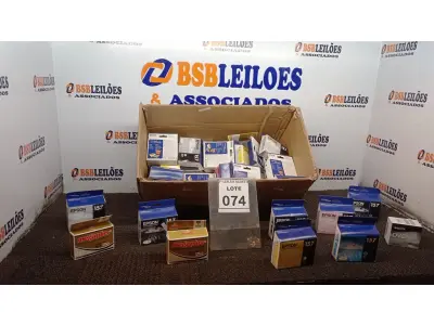 LOTE 074 - 01 LOTE COM GRANDE QUANTIDADE DE CARTUCHOS DE IMPRESSORA MARCAS E MODELOS DIVERSOS. (NO ESTADO) ATENÇÃO! FAZER A VISITAÇÃO ANTES DE ARREMATAR, NÃO SABEMOS SE FUNCIONA, LEILÃO NÃO TEM GARANTIA E NEM DEVOLUÇÃO, SUJEITO A POSSÍVEIS AVARIAS VISÍVEIS/OCULTAS E/OU AUSÊNCIA DE COMPONENTES.