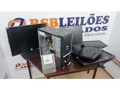 LOTE 061 - 05 MONITORES DE MARCAS E MODELOS DIVERSOS E 01 CPU. (NO ESTADO) ATENÇÃO! FAZER A VISITAÇÃO ANTES DE ARREMATAR, NÃO SABEMOS SE FUNCIONA, LEILÃO NÃO TEM GARANTIA E NEM DEVOLUÇÃO, SUJEITO A POSSÍVEIS AVARIAS VISÍVEIS/OCULTAS E/OU AUSÊNCIA DE COMPONENTES.