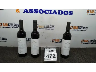 LOTE 472 - 03 GARRAFAS DE VINHO TINTO VALA REAL PORTUGUÊS SAFRA 2019 750ML. (NO ESTADO) ATENÇÃO! FAZER A VISITAÇÃO ANTES DE ARREMATAR, NÃO SABEMOS SE FUNCIONA, LEILÃO NÃO TEM GARANTIA E NEM DEVOLUÇÃO, SUJEITO A POSSÍVEIS AVARIAS VISÍVEIS/OCULTAS E/OU AUSÊNCIA DE COMPONENTES.